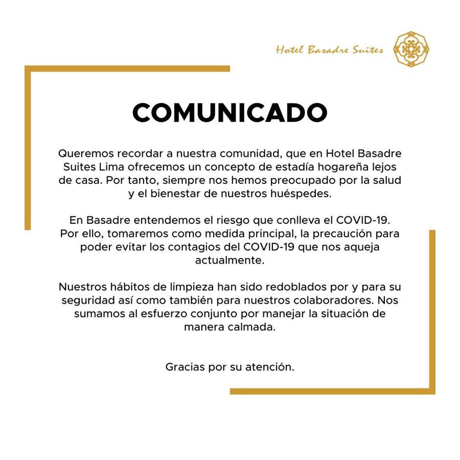 Hotel Basadre Suites Lima Eksteriør bilde